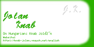jolan knab business card